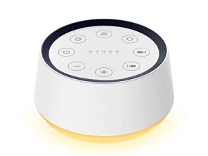 BrownNoise Sound Machine with 30 Soothing Sounds 12 Colors Night Light White Noise Machine for Adults Baby Kids Sleep Machines Memory Function 36 Volume Levels 5 Timers for Home Office Travel (White)
