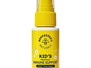 Kids Propolis Throat Spray - Natural Immune Support & Sore Throat Relief - by BEEKEEPER'S NATURALS - Has Antioxidants & Gluten-Free (1.06 oz) Pack of 1 (Kids)