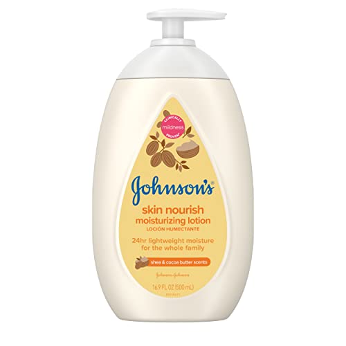 Johnson's Skin Nourish Moisturizing Baby Lotion for Dry Skin with Shea & Cocoa Butter Scents Johnson's Skin Nourish Moisturizing Baby Lotion for Dry Skin with Shea & Cocoa Butter Scents