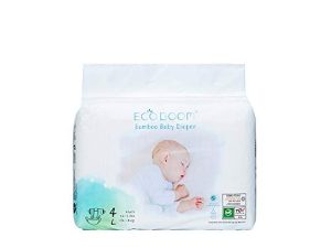 ECO BOOM Eco-Friendly Diapers Size 4(20-31lb) Non-Toxic Natural Diaper 30 Count 100% Baby Diaper Infant Anti Leak System Eco Disposable Diapers