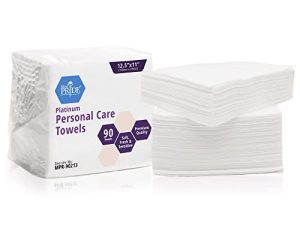 MED PRIDE Platinum Personal Care Towels [90 Pack]- Ultra Soft Dry Wipes- Disposable & Unscented for Baby Or Senior Care & Adults - Sanitary for Hand