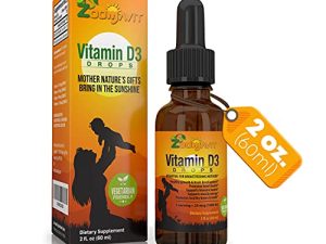 Zoomavit Vitamin D Drops for Infants - Baby Vitamin D Drops 1000 IU 2Fl Oz - Liquid Vitamin D3 Organic with Max Absorption Formula for Newborn