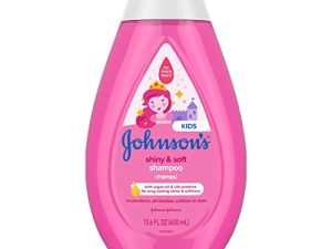 Johnson's Baby Shiny Soft TearFree Kids' Shampoo with Argan Oil Silk Proteins Paraben Sulfate DyeFree Formula Hypoallergenic Gentle for Toddler's Hair