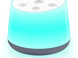 White Noise Machine with 7 Lighting Colors & Glow Button - 26 Soothing Sounds Baby Sound Machine