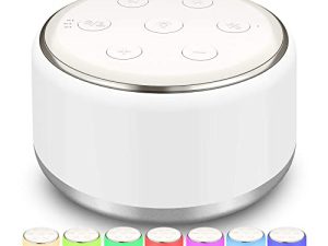 White Noise Machine for Sleeping Baby Kids – Portable Sound Machine with Night Light