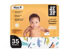 Hello Bello Baby Diapers - Size Newborn - Sleepy Sloths - 35 Count (Pack of 1)