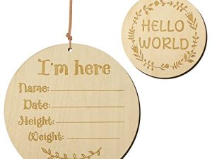 LUTER Wooden Baby Birth Announcement Sign