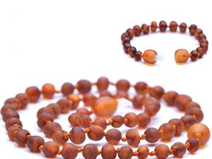 RAW Baltic Amber Necklace and Amber Bracelet - Natural Amber from Baltic Region
