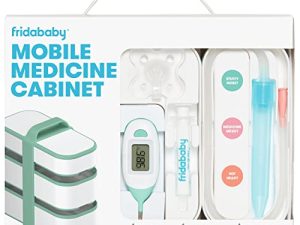 Mobile Medicine Cabinet Travel Kit by Frida Baby | Portable Carrying Case Stocked with Wellness Essentials