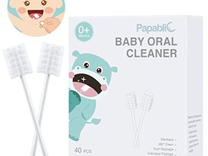 Papablic [40-Pack] Baby Tongue Cleaner