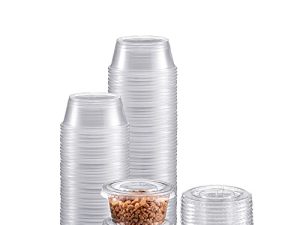 Zeml Portion Cups with Lids (3.25 Ounces