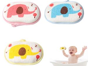 OBTANIM Baby Bath Sponge Soft Foam Scrubber Natural Sponge for Bathing