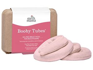 Earth Mama Booby Tubes | Gel-Free Hot & Cold Compress Nursing Packs for Breastfeeding & Tender Breasts