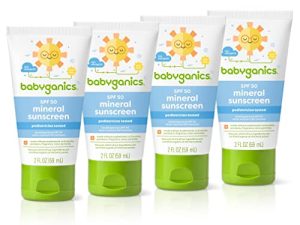Babyganics SPF 50 Travel Size All Mineral Baby Sunscreen Lotion | UVA UVB Protection | Water Resistant