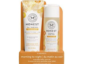 The Honest Company 2-in-1 Cleansing Shampoo + Body Wash and Face + Body Lotion Bundle | Gentle for Baby | Naturally Derived | Citrus Vanilla Refresh