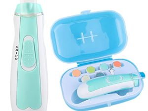 Baby Nail Trimmer File Electric - [Upgraded] Safe Nail Clippers with 7 Units Gift for Newborn Toddler Kids or Women Toes and Fingernails