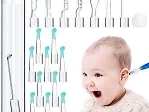 20 Pieces Replacement Ear Cleaner Tips Silicone Ear Spoon Reusable Ear Spoon Wax Remover Visible Ear Scoop Transparent Skin-Friendly Spoon Cleaner Accessories Set for Family Baby Ear Health Care