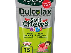 Dulcolax Kids Soft Chews Saline Laxative Watermelon Gentle Constipation Relief