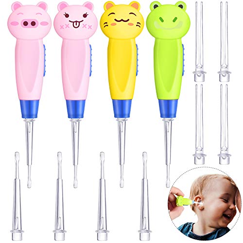 Tondiamo 4 Pieces Kids Ear Wax Removal LED Light Children Earwax Remover Tool LED Illuminated Ear Pick Ear Wax Remover Clip Tweezers Ear Spoon Cleaner with LED Light for Kids Tondiamo 4 Pieces Kids Ear Wax Removal LED Light Children Earwax Remover Tool LED Illuminated Ear Pick Ear Wax Remover Clip Tweezers Ear Spoon Cleaner with LED Light for Kids