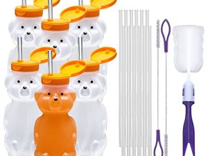 Special Supplies Honey Bear Straw Cup with Long Straws