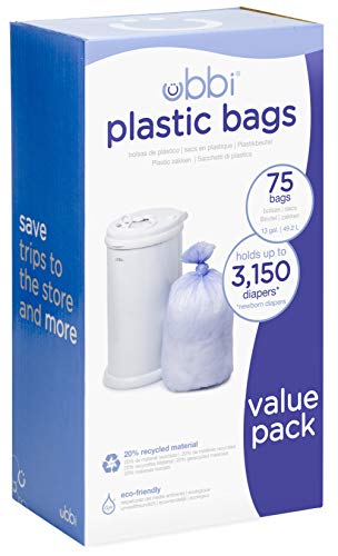 Ubbi Disposable Diaper Pail Plastic Bags Ubbi Disposable Diaper Pail Plastic Bags