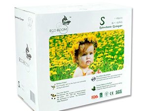 ECO BOOM Baby Bamboo Viscose Baby Diapers Infant Nature Disposable Diapers Eco Friendly Nappies for Babies 108 Count-Pack Size 2 Diapers（6-16lb