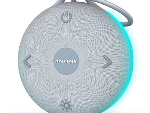 Portable White Noise Machine for Baby Sleeping | 8 Night Lights | 17 Soothing Sounds | USB Rechargeable | Safe Clip Easy Hanging & Child Lock | Compact and Lightweight for On-The-Go & Travel