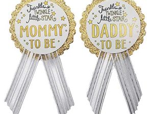 Mommy to Be & Daddy to Be Pin Twinkle Little Star Baby Shower Pin for parents to wear