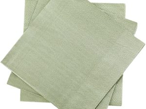 Spakon 100 Pieces 2-ply Sage Green Cocktail Napkin Disposable Soft Sage Green Napkins for Dinner Wedding Party Birthday Green Sage 10 x 10 inches