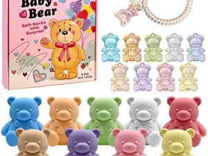 9 Pack Baby Bear Bath Bombs for Kids