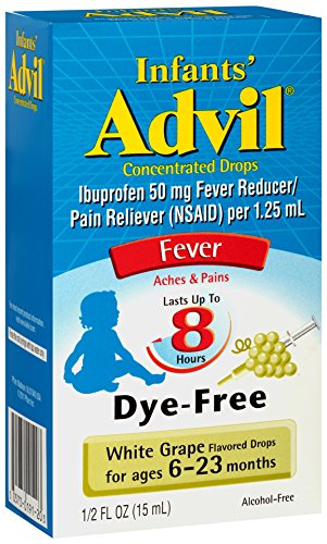 Advil Concentrated Drops Fever Reducer/Pain Reliever In Dye-Free White Grape Flavor Advil Concentrated Drops Fever Reducer/Pain Reliever In Dye-Free White Grape Flavor