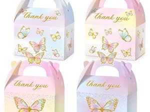 Nezyo Butterfly Party Favor Treat Boxes